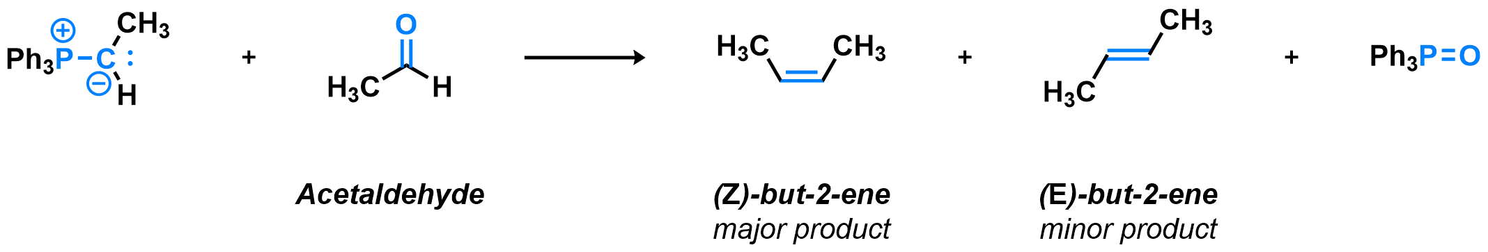 Wittig reaction of acetaldehyde